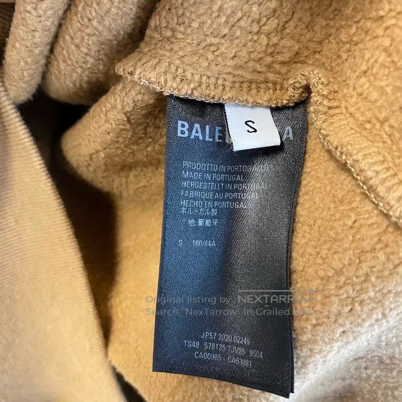 Balenciaga Balenciaga Khaki Embroidered Logo Letter Hoodie Size US S / EU 44-46 / 1 - 4 Thumbnail