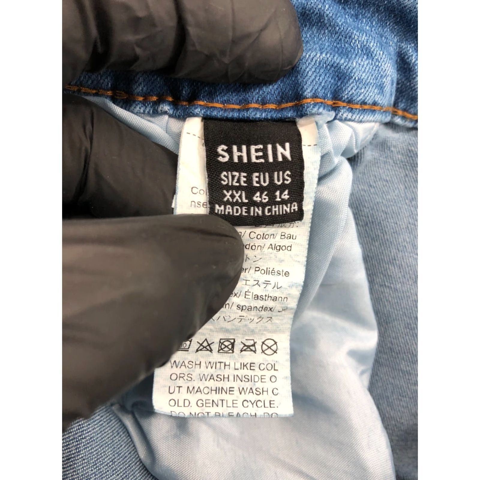 Shein SheIn Shorts Womens 14 Mid Rise Blue Denim Bermuda Casual 5-Pocket Regular Fit Womens Shoes? Size 36" / US 14 / IT 50 - 6 Thumbnail