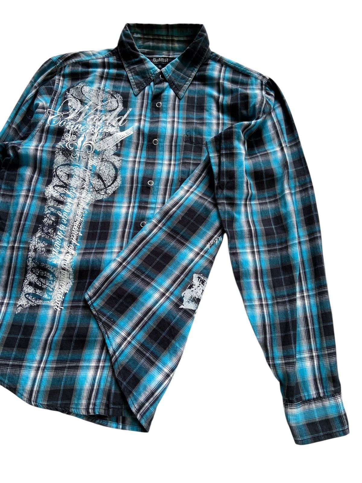 Japanese Brand DADAIST PUNK POEM BUTTON DOWN SHIRT Size US L / EU 52-54 / 3 - 6 Thumbnail
