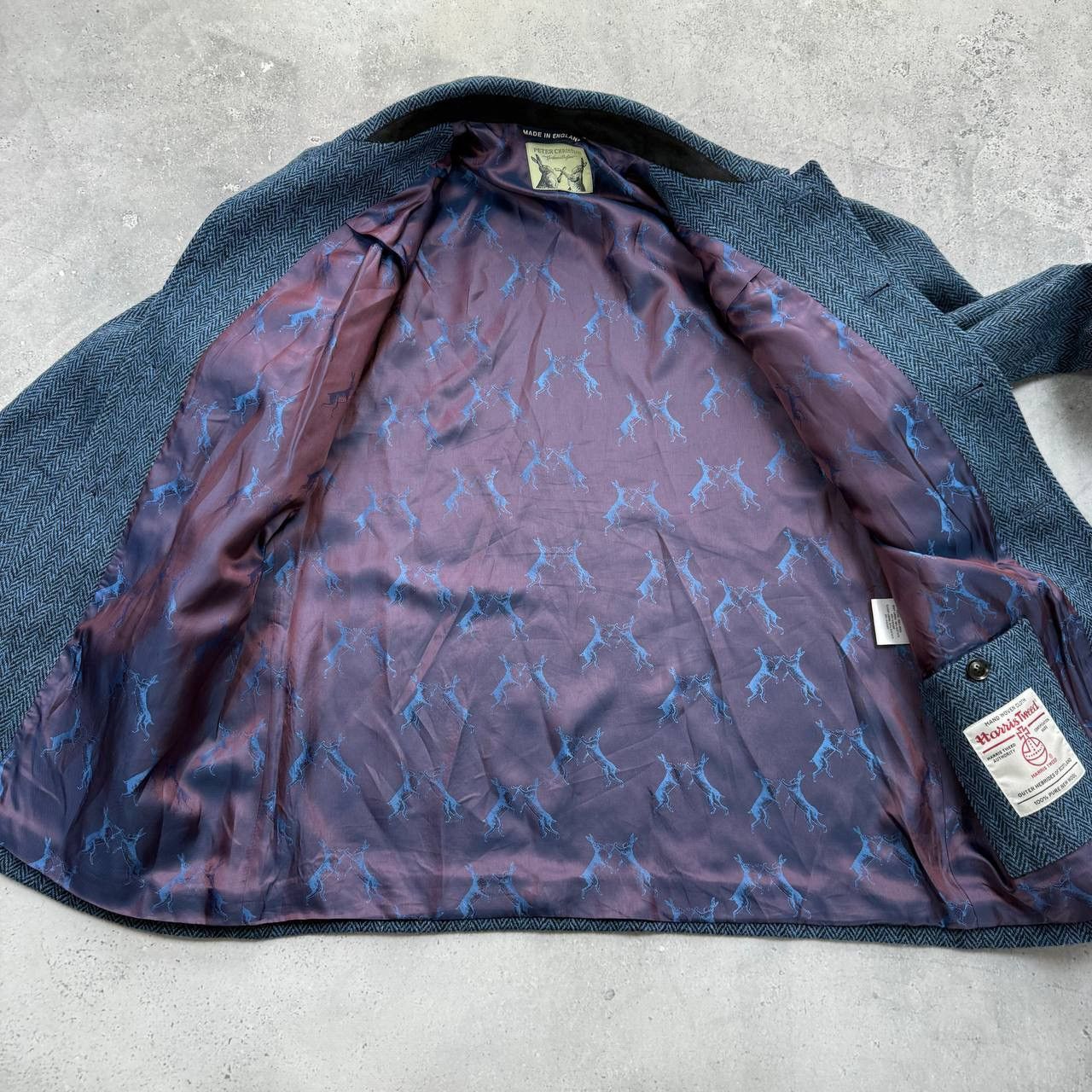 Harris Tweed Peter Christian Blue Harris Tweed Chore Jacket Size L Size US L / EU 52-54 / 3 - 8 Thumbnail