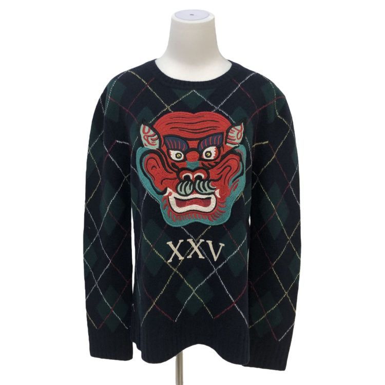 Gucci Gucci Mask XXV Argyle Sweater Size M Size US M / EU 48-50 / 2 - 1 Thumbnail