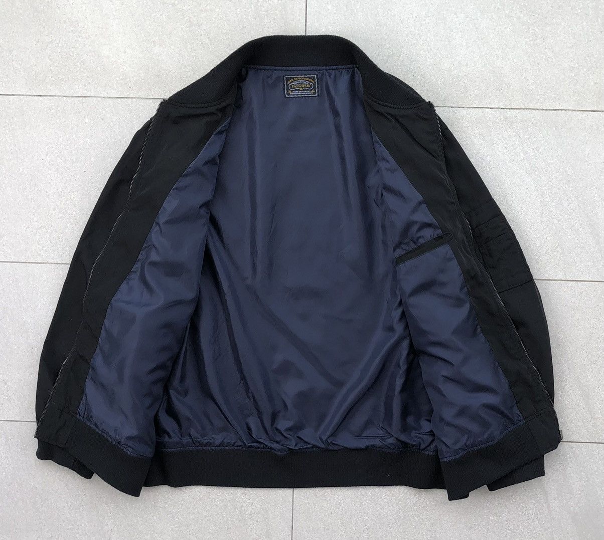 Japanese Brand Vintage Panaspur Ma-1 Black Bomber Jacket Big Size : 5L Size US XXL / EU 58 / 5 - 6 Thumbnail