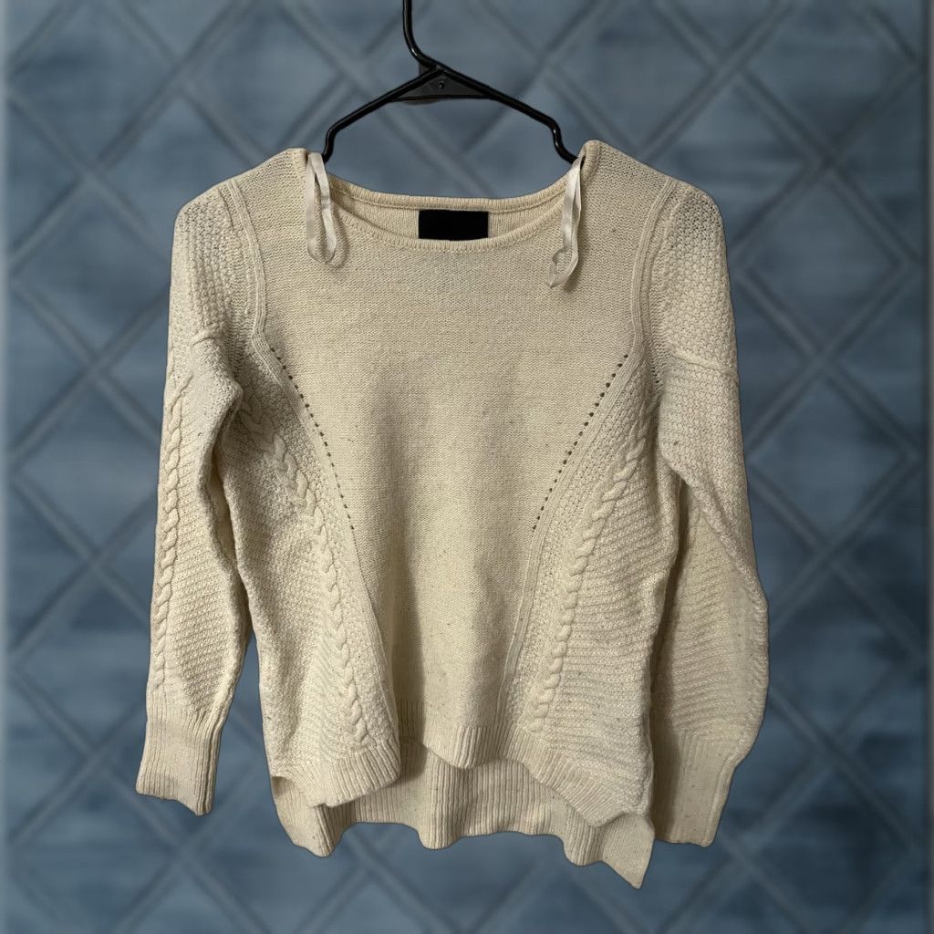 Cynthia Rowley Cynthia Rowley Wool Blend Acrylic Crew Neck Sweater S Small Women Ivory Crew Knit Pullover Casual Vintage No (adjust if needed) Size S / US 4 / IT 40 - 1 Thumbnail