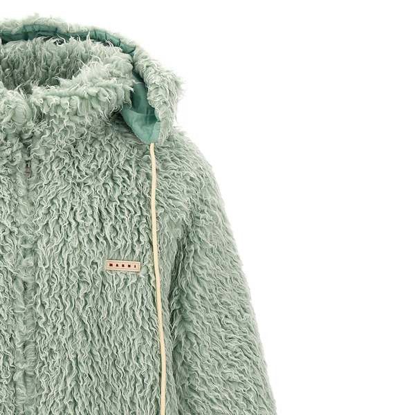 Marni o1w1db11125 Shaggy Jacket in Light Blue Size US L / EU 52-54 / 3 - 3 Thumbnail