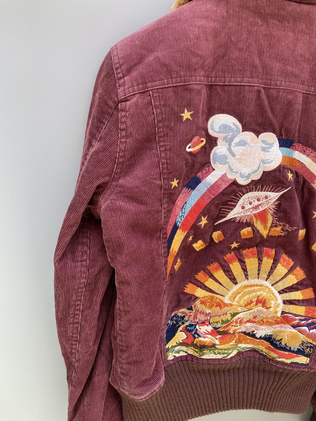 Hysteric Glamour 1980s Hysteric Glamour- Embroidered Corduroy Sherpa Jacket Size US XS / EU 42 / 0 - 4 Thumbnail