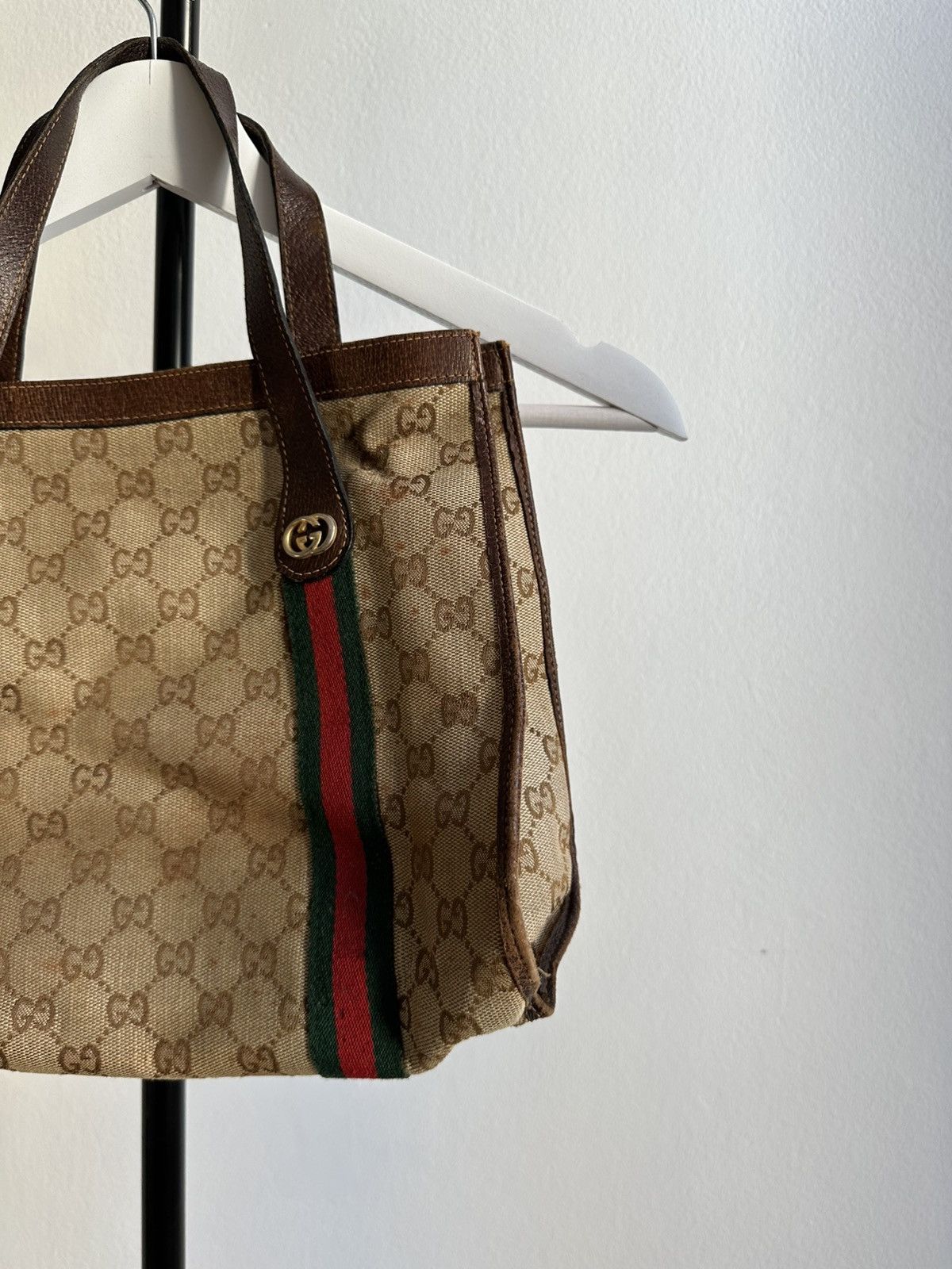 Gucci Gucci Vintage 70s-80s Rare Monogramme GG Archive Leather Bag Size ONE SIZE - 3 Thumbnail
