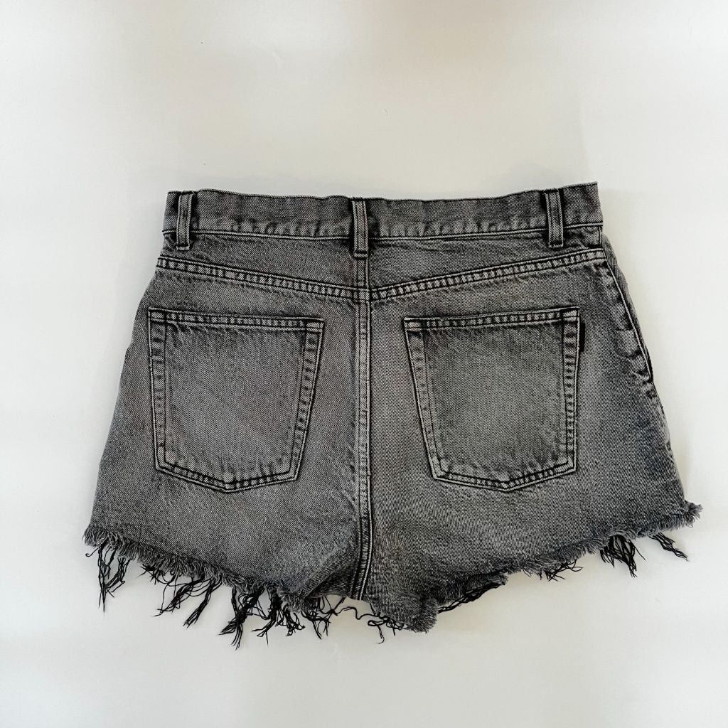 Saint Laurent Paris o1s1wg110924 Baggy Short Raw Edge MR0770 in Grey Size 32" / US 10 / IT 46 - 4 Thumbnail