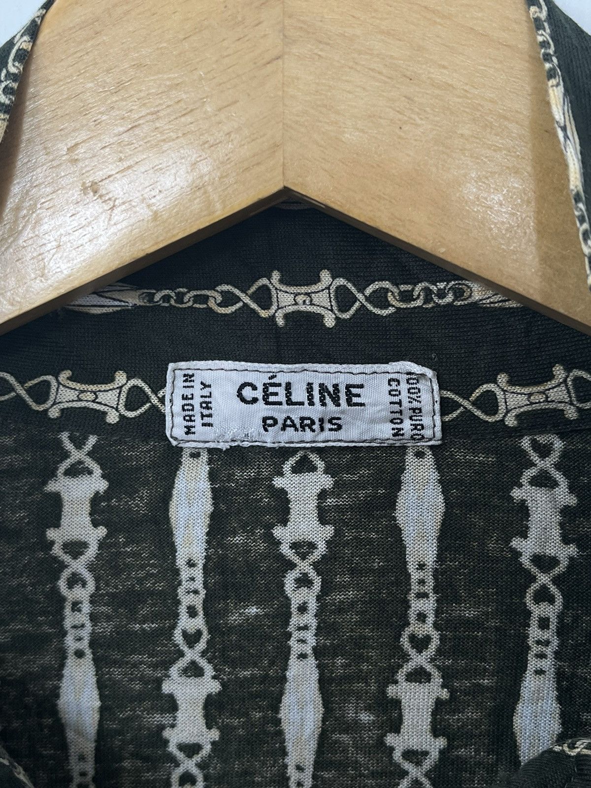 Celine Celine Paris Monogram Vintage 90’s shirt Buttom Up Size L / US 10 / IT 46 - 8 Thumbnail