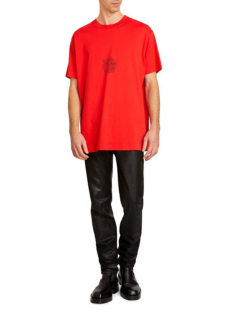 Givenchy Red Scorpion Dagger 4G Logo Oversized T-Shirt Size US S / EU 44-46 / 1 - 3 Thumbnail