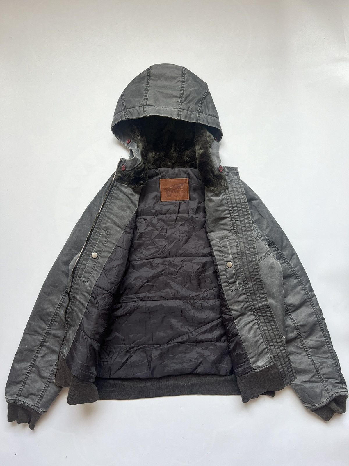 Red Wing Red Wing Racoon Fur Hooded Winter Bomber Size US L / EU 52-54 / 3 - 2 Thumbnail