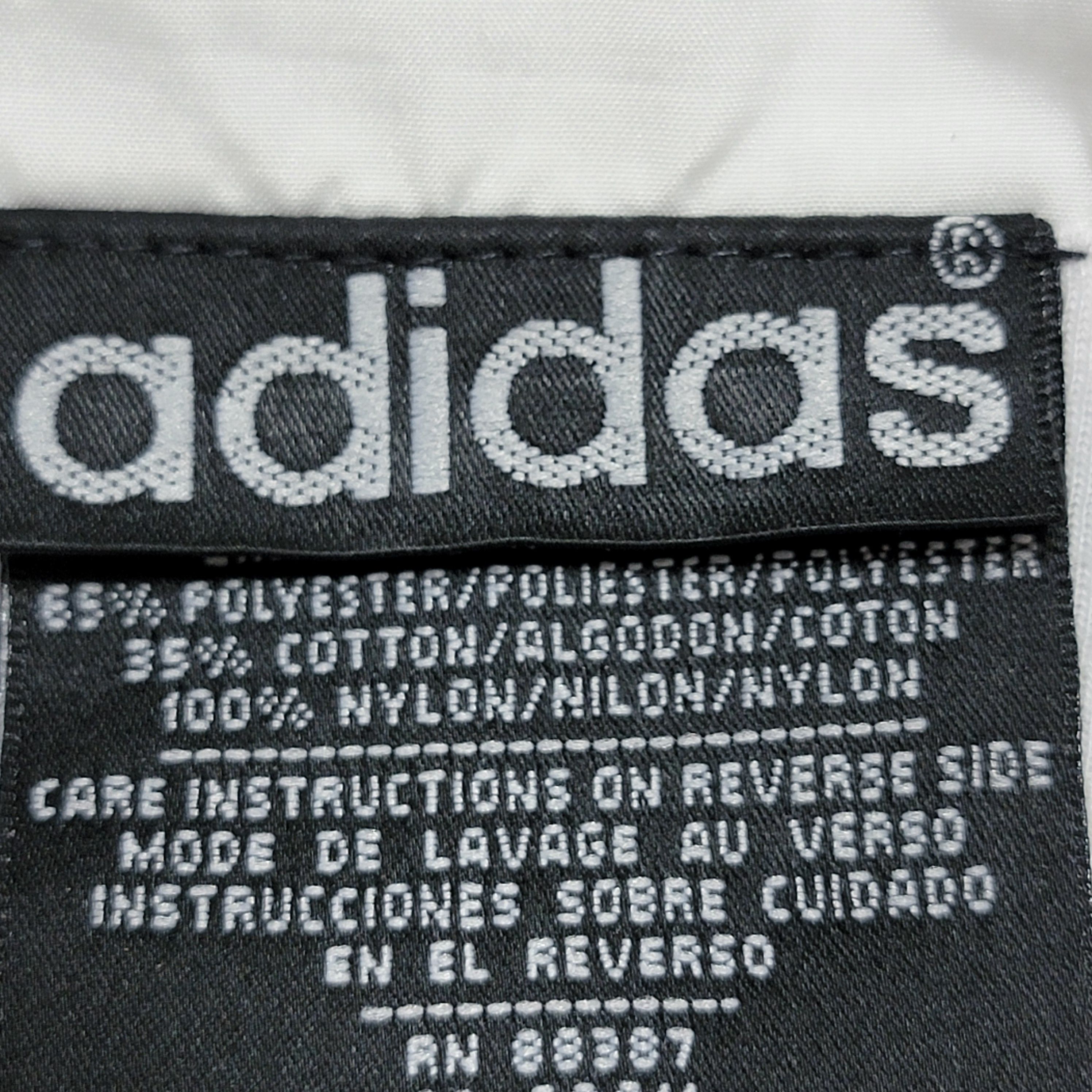 Adidas Adidas White Parachute Style Zip Jacket - Size Large Size L / US 10 / IT 46 - 5 Thumbnail