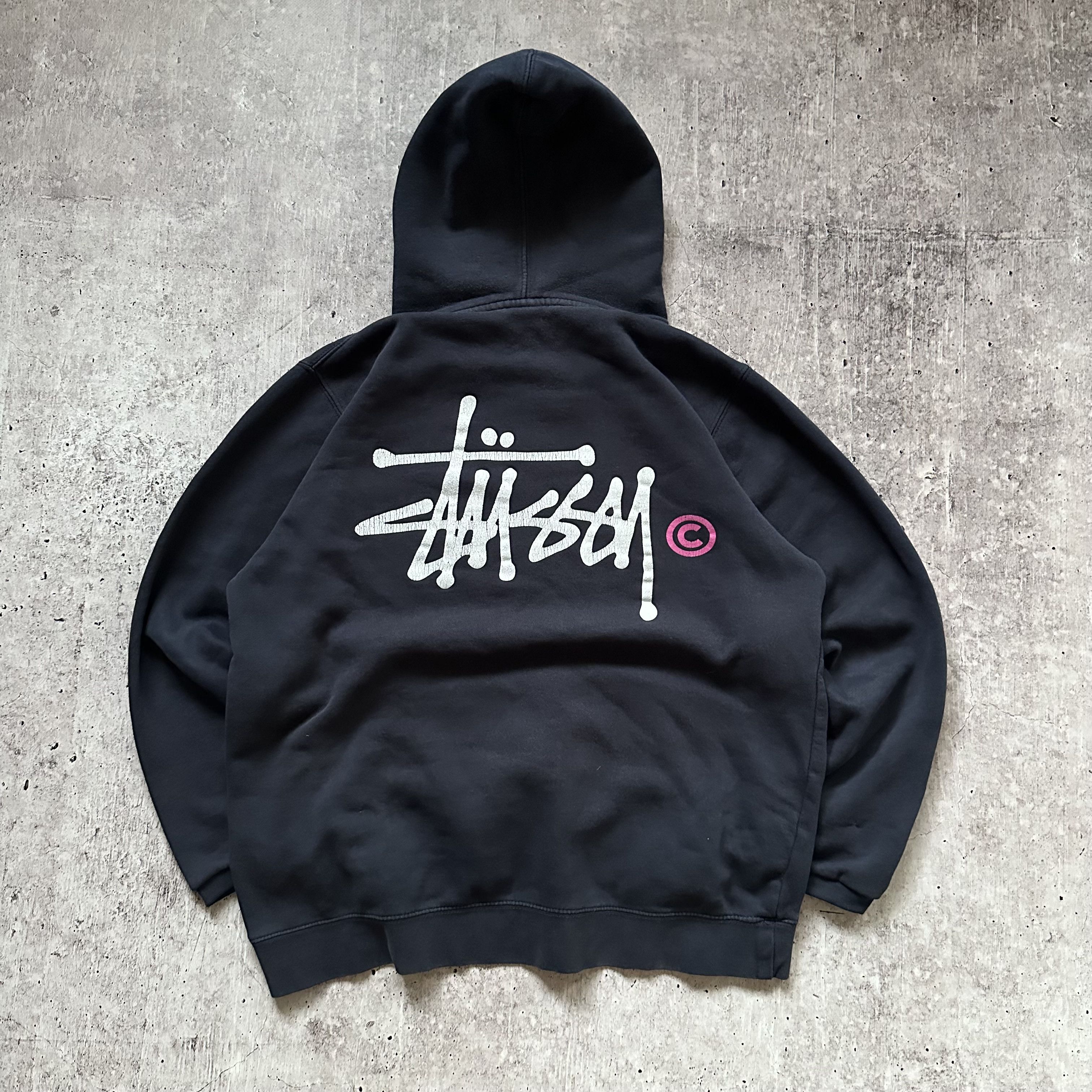 Stussy Big Logo Boxy Baggy Hoodie
