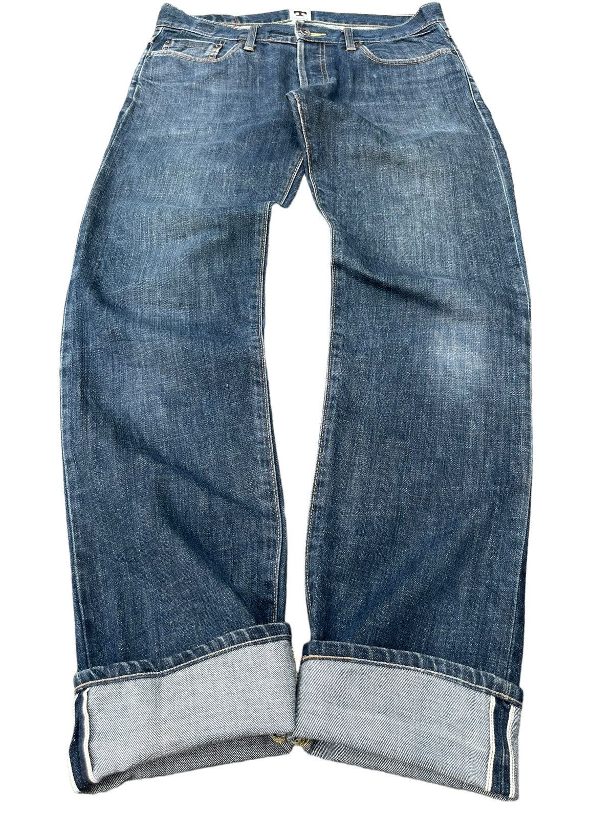 Kapital Vintage Tellason White Oak Cone Denim Selvedge Tapered Jeans Size US 33 - 1 Thumbnail