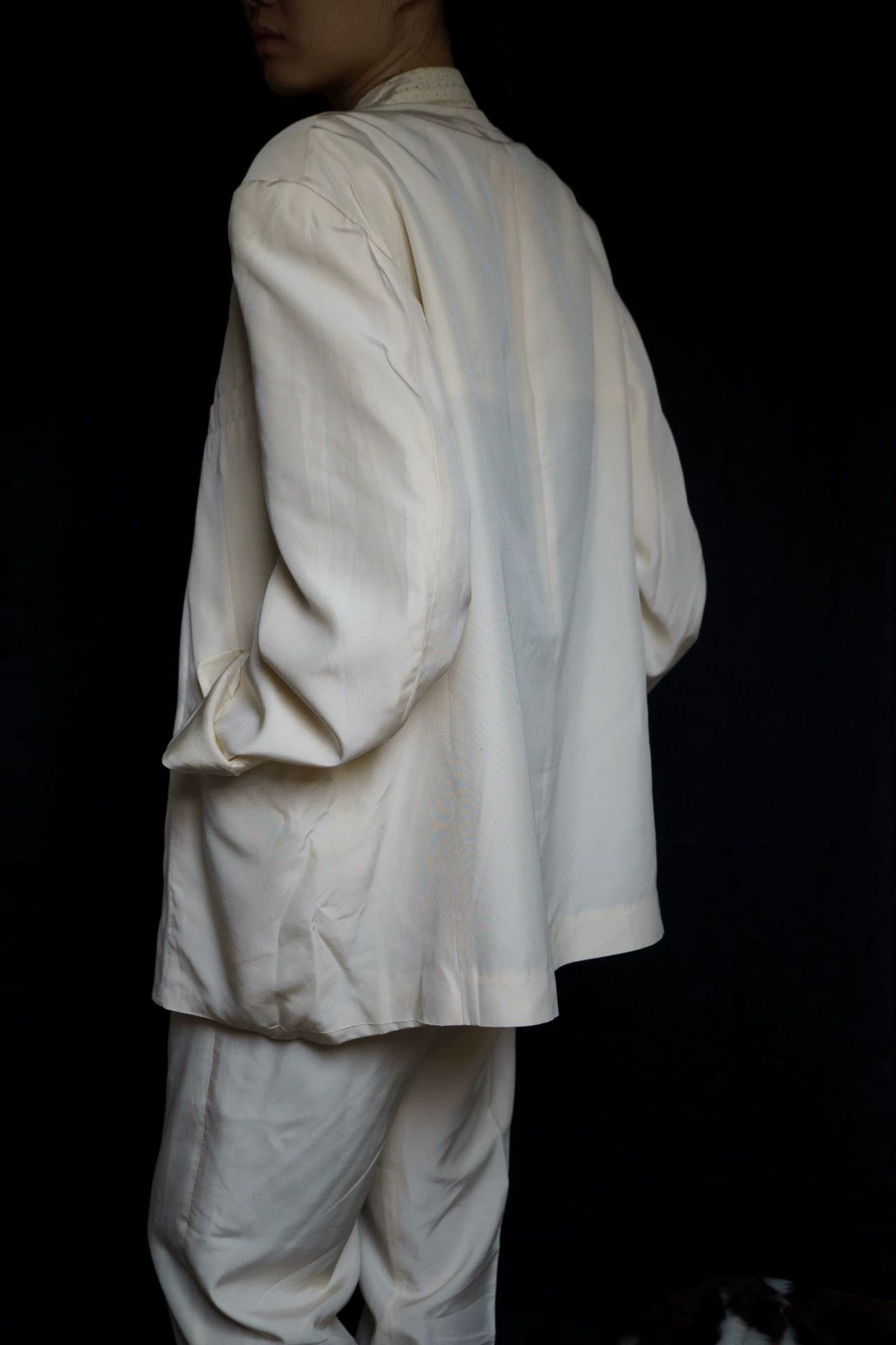 Yohji Yamamoto Yohji Yamamoto 1995ss Bukowski Sashiko Silk Suit (M-L) Size US M / EU 48-50 / 2 - 6 Thumbnail