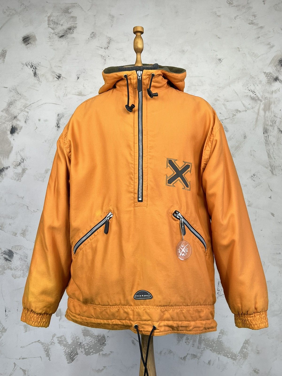 Vintage Vintage Exxtasy Orange Anorak Jacket Size M - L Size US M / EU 48-50 / 2 - 2 Thumbnail