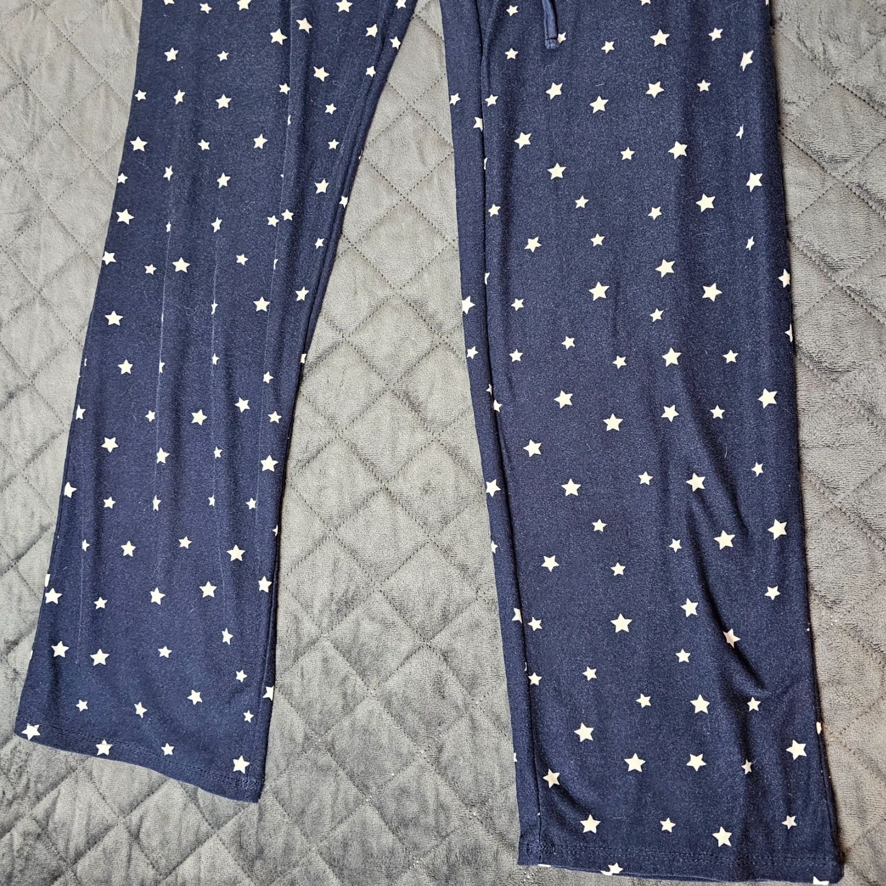 Lucky Brand Lucky Brand Sweatpants Women S Star Print Fleece Drawstring Crop Navy Blue/Blue Size 28" / US 6 / IT 42 - 2 Thumbnail
