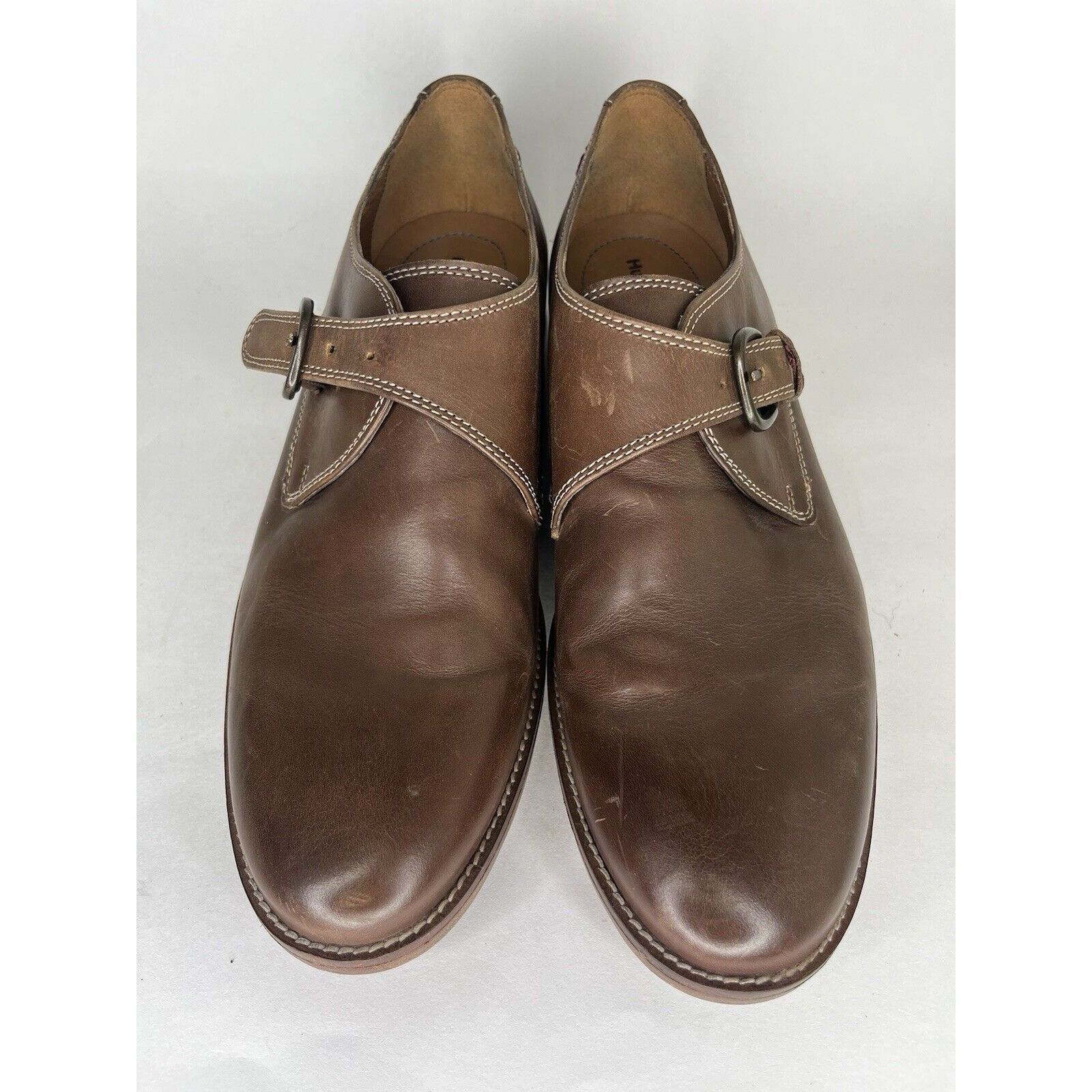 Hush Puppies Hush Puppies Brown Leather Monk Strap Loafers Dress Shoes Me Size US 10.5 / EU 43-44 - 8 Thumbnail