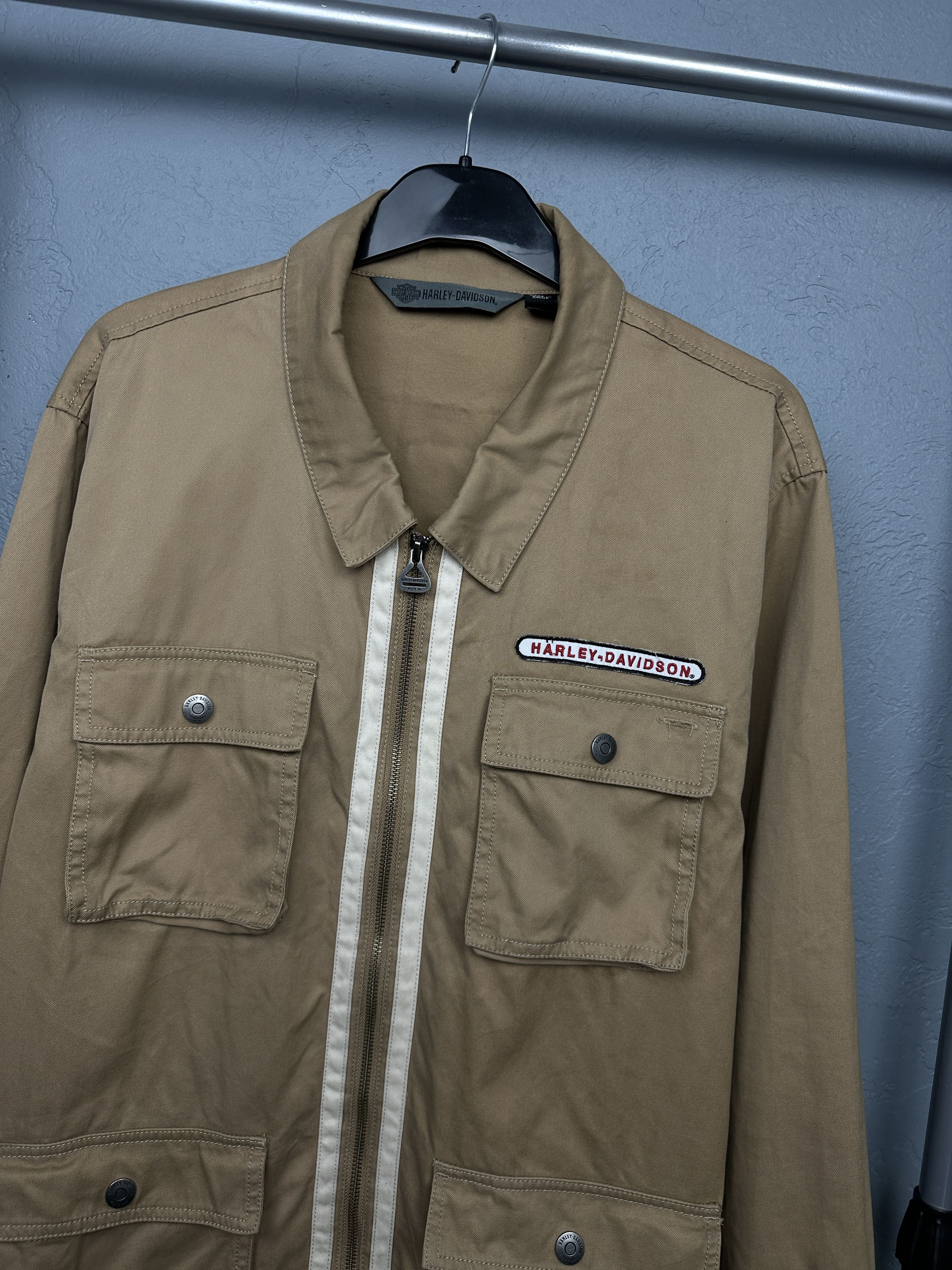 Harley Davidson Harley Davidson Mens Overshirt Jacket Biker Moto Racing Size US XL / EU 56 / 4 - 2 Thumbnail