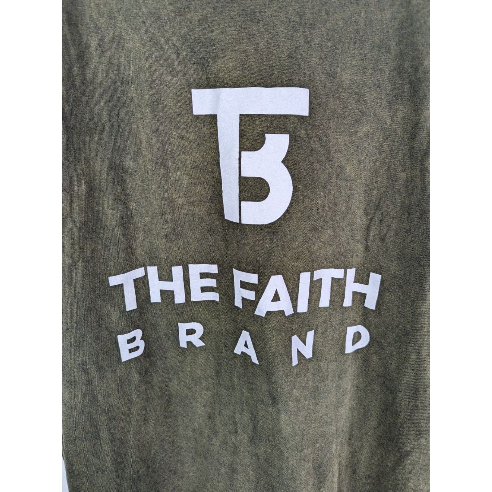 Vintage The Faith Brand Olive Green T-Shirt Mens L Crew Neck Short Sleeve Cotton Blend Religious Shirt Summer Women Size L / US 10 / IT 46 - 2 Thumbnail