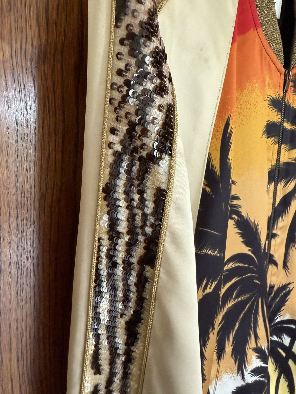 Hedi Slimane × Saint Laurent Paris SS16 Iconic Saint Laurent palm tree runway sequin teddy 42 Size US S / EU 44-46 / 1 - 15 Thumbnail