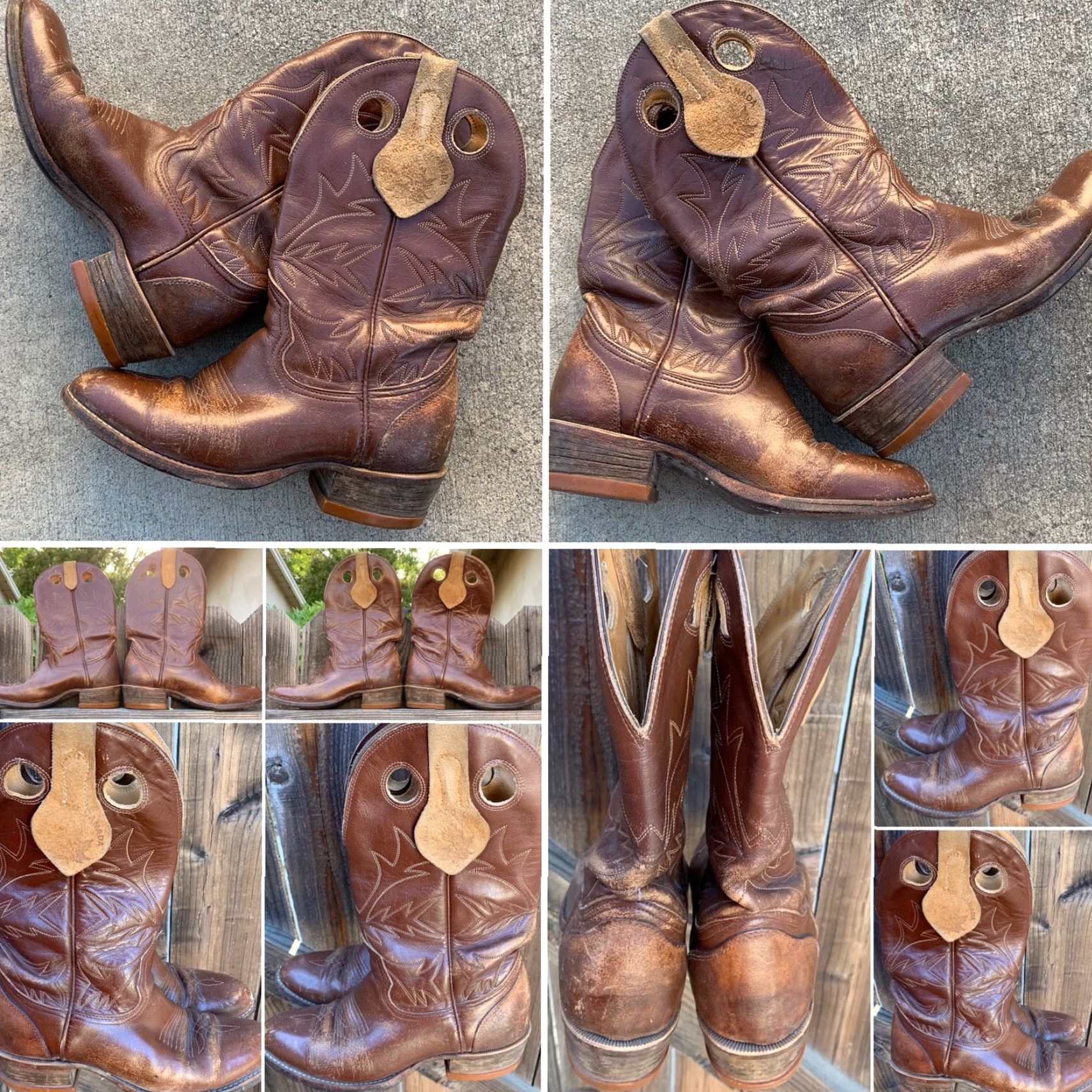 Vintage VINTAGE Alberta Boot Company Canada cowboy boots western cowgirl brown size 6 D Size US 6 / IT 36 - 3 Thumbnail