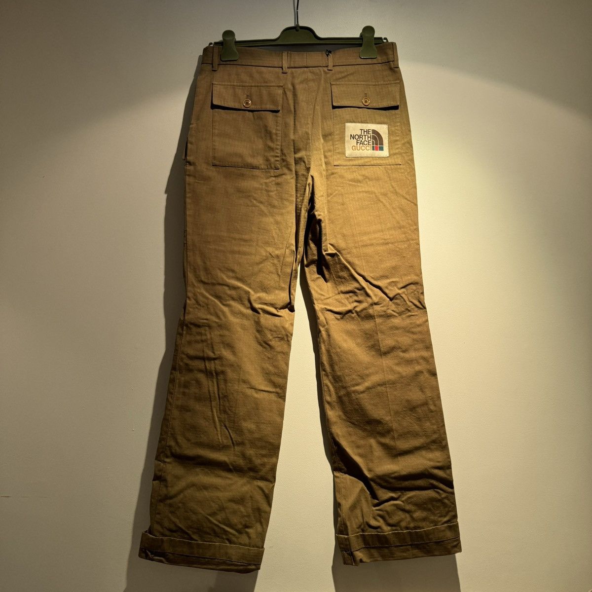image of Gucci Northface Ripstop Baggy Straight Cargos in Brown, Men's (Size 34)