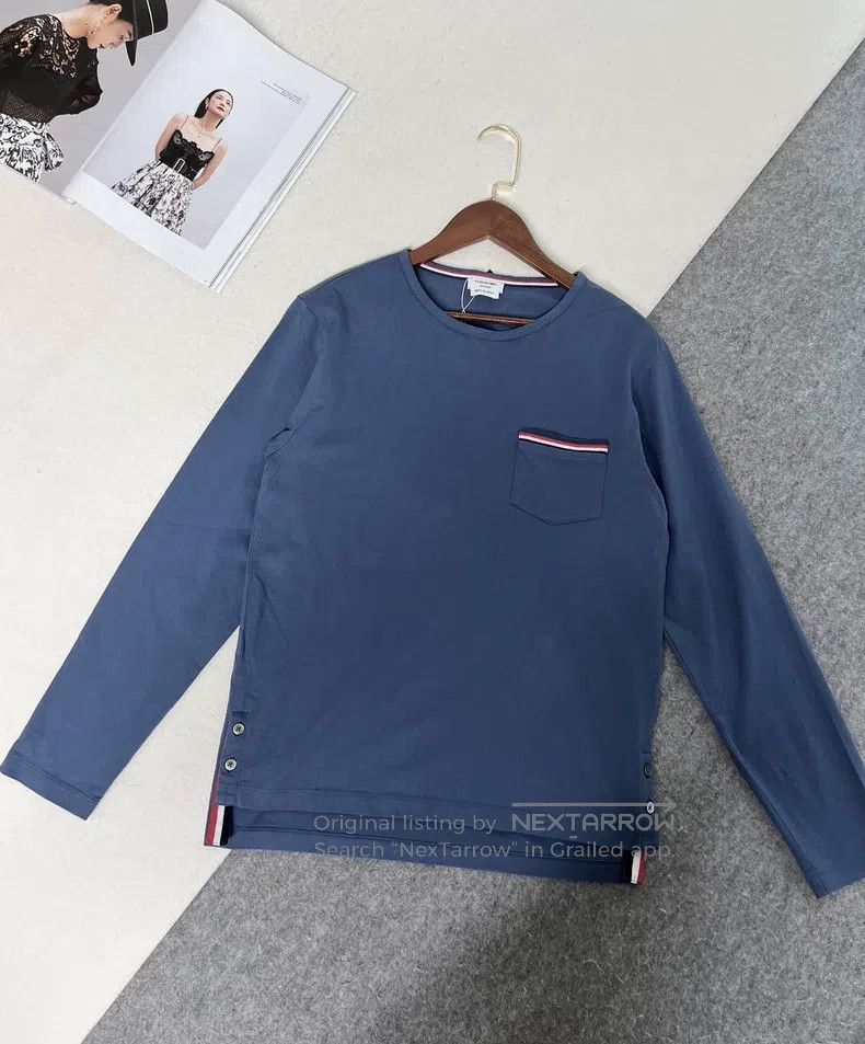 Thom Browne Thom Browne Round neck long-sleeve T-shirt Size US M / EU 48-50 / 2 - 1 Thumbnail