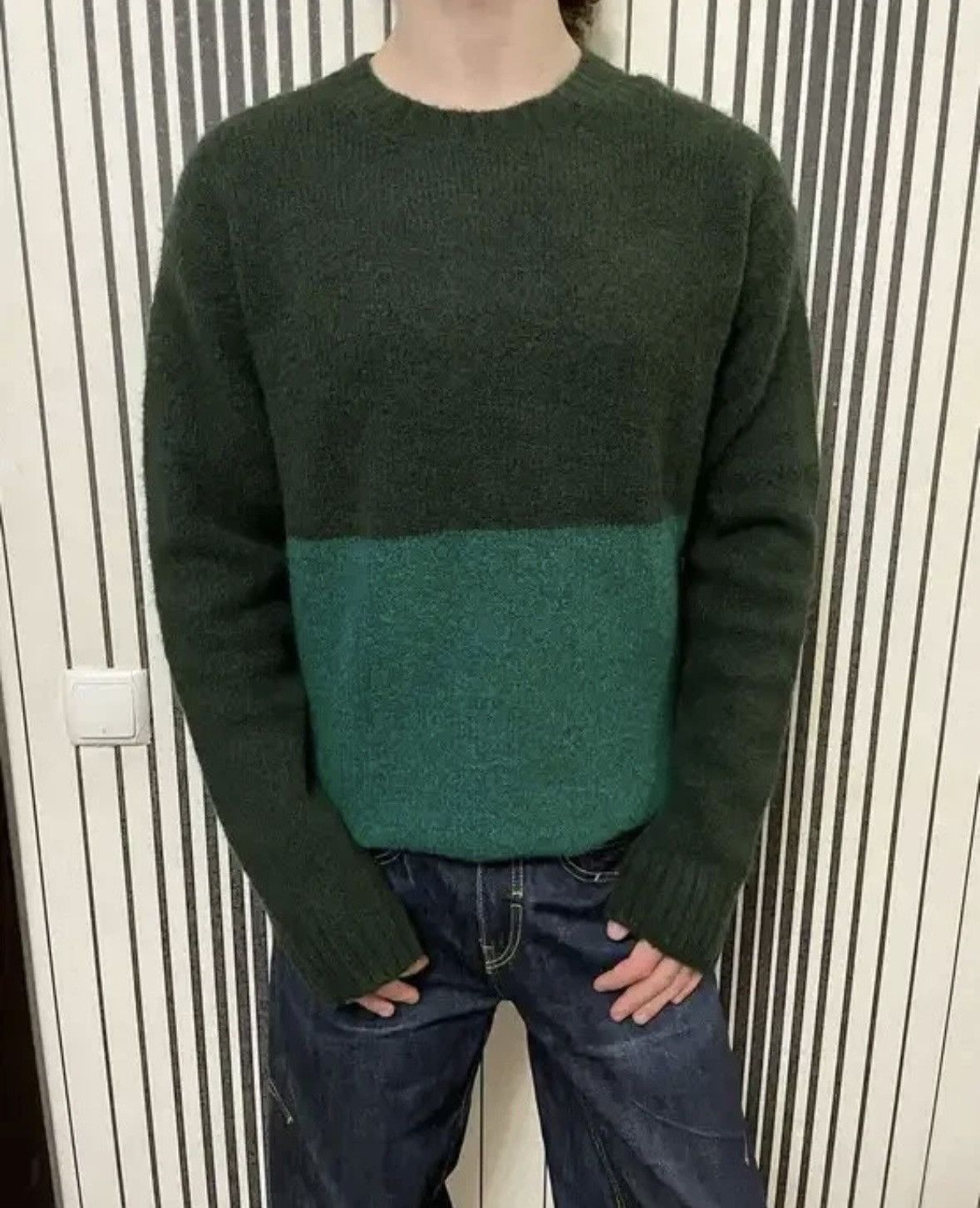 Diesel Diesel Mohair Cotrast Green Split Y2k Sweater Size US L / EU 52-54 / 3 - 1 Thumbnail