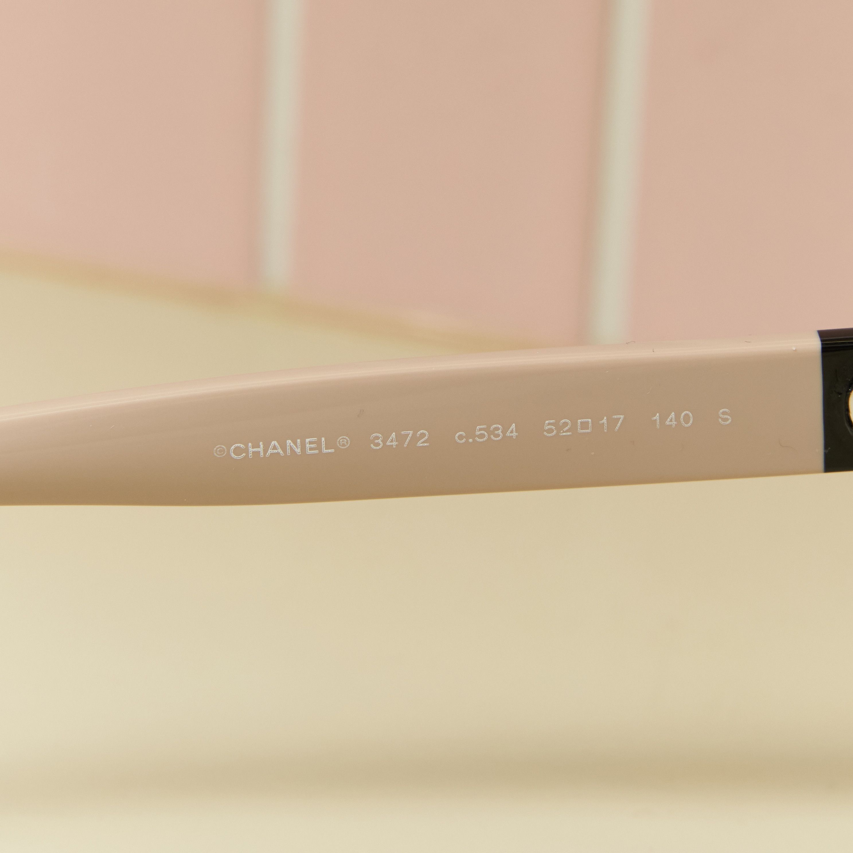 Chanel CHANEL 0CH3472 C534 Sunglasses BLACK/BEIGE Size ONE SIZE - 4 Thumbnail
