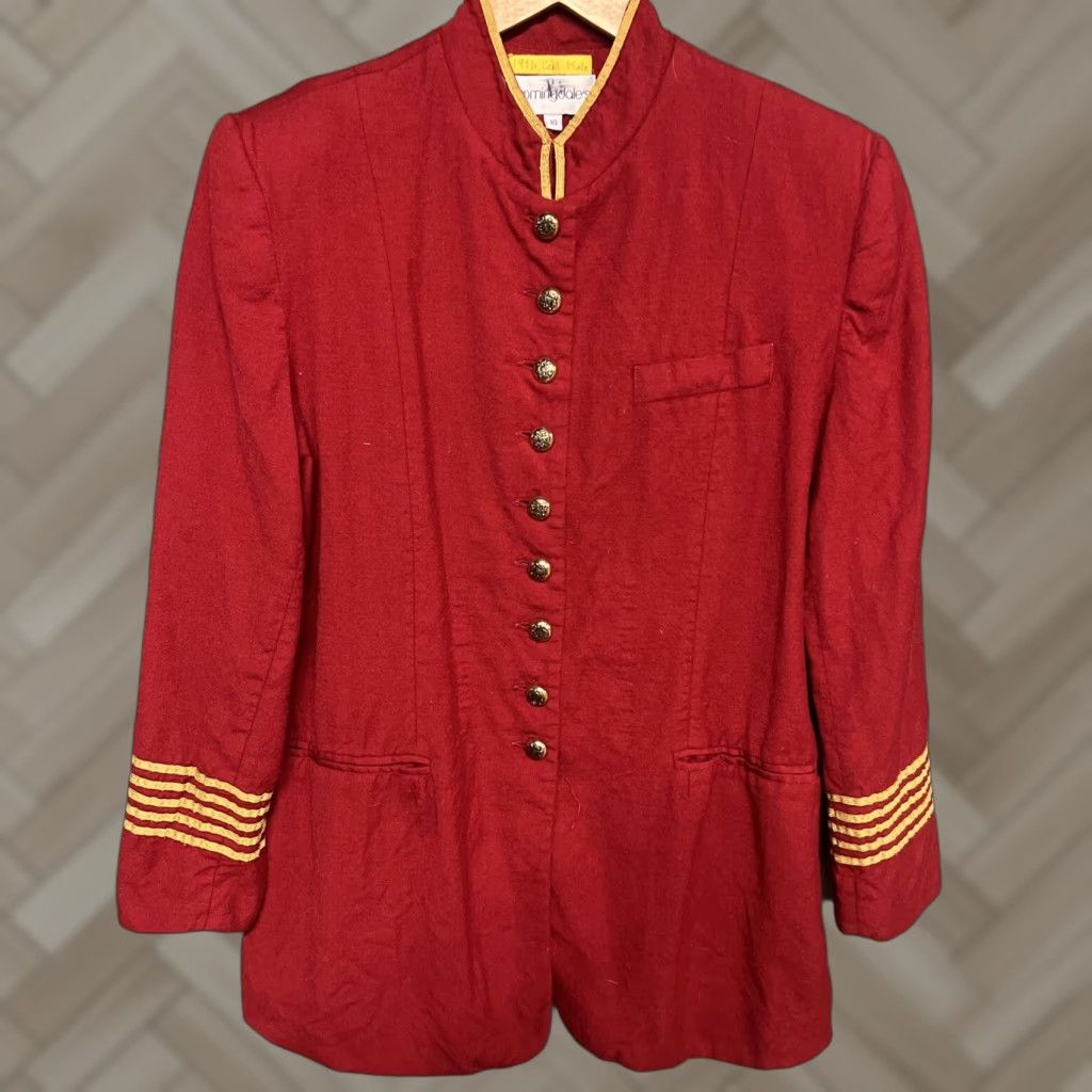 Bloomingdale's VINTAGE Bloomingdales Wool Red Jacket Sz 10 Womens Size L / US 10 / IT 46 - 1 Thumbnail