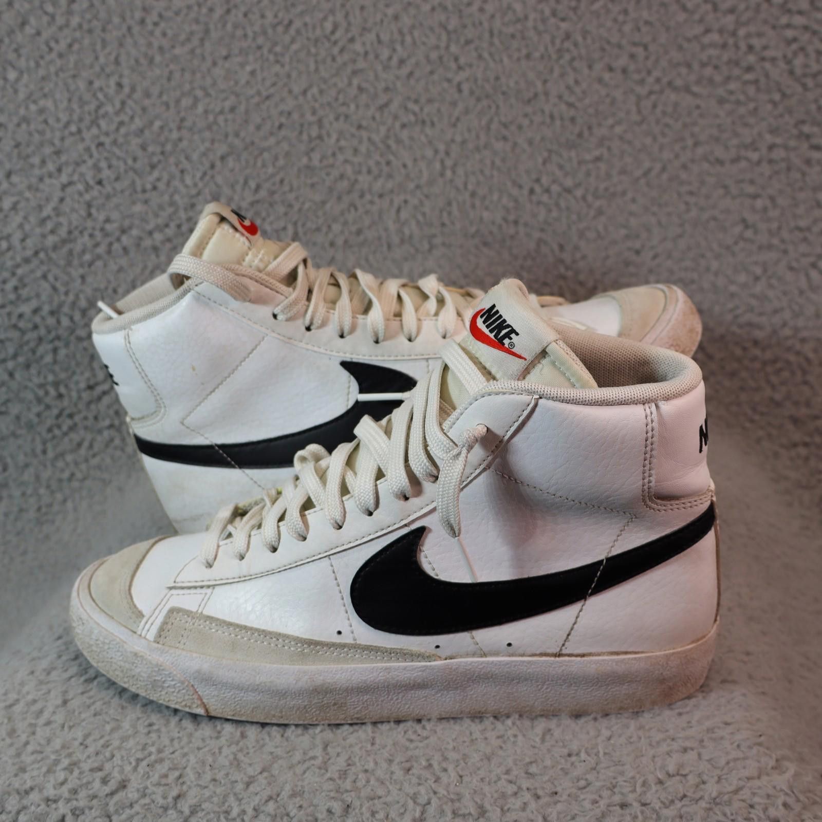 Nike Nike Blazer Mid '77 Vintage White Black Leather 7Y Youth Size US 7 / EU 40 - 1 Thumbnail