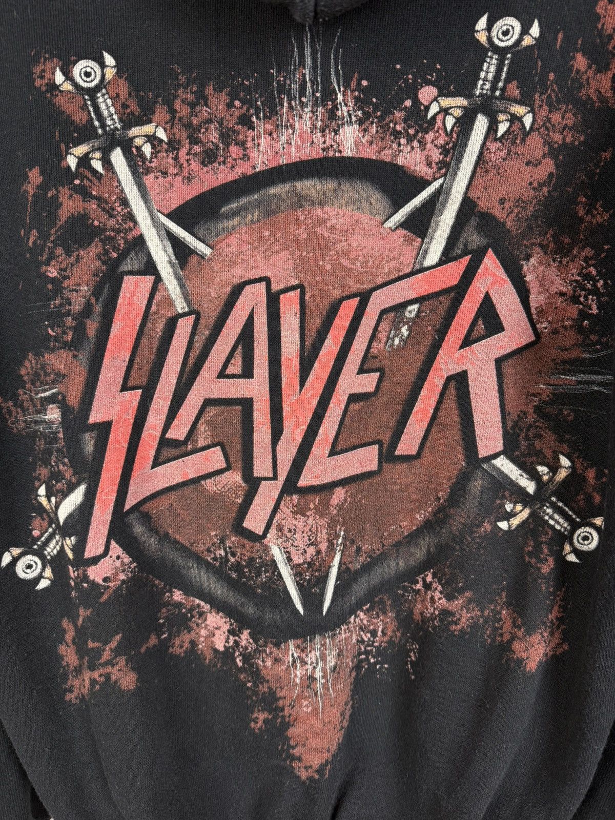 Band Tees Vintage Slayer Skull Crossed Swords Thrash Metal Band Hoodie Size US M / EU 48-50 / 2 - 5 Thumbnail