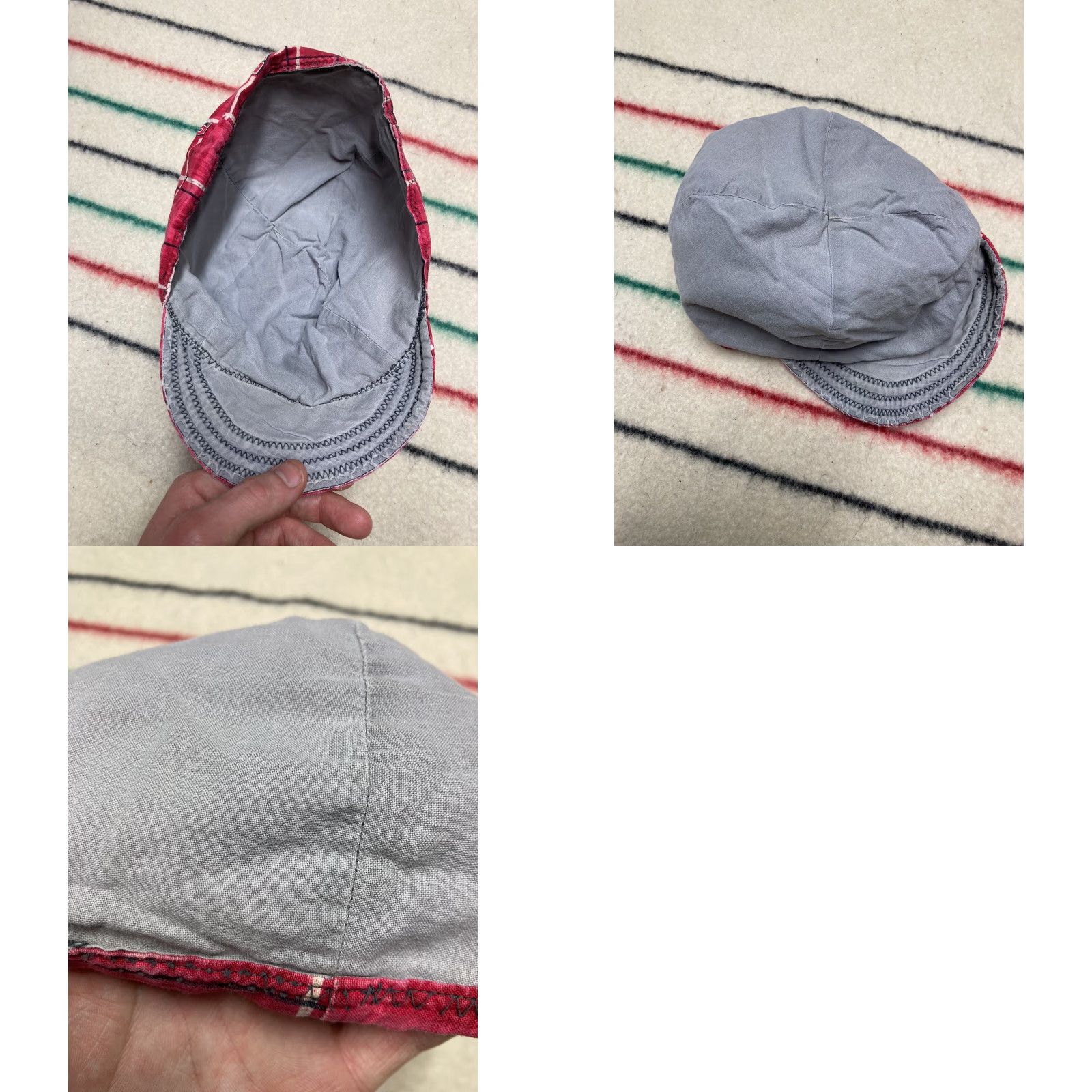 Vintage VINTAGE Handmade Alabama Roll Tide 80s cycling cap Hat One Size Red Men's Bill 1980s Style Party? Size US 35 - 8 Thumbnail