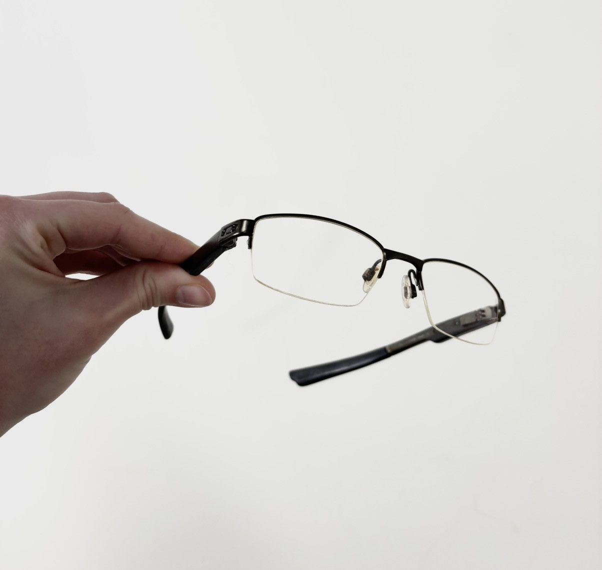 Oakley Oakley Eyeglasses Frames Glasses Black Half Rim Double Tap Size ONE SIZE - 1 Thumbnail
