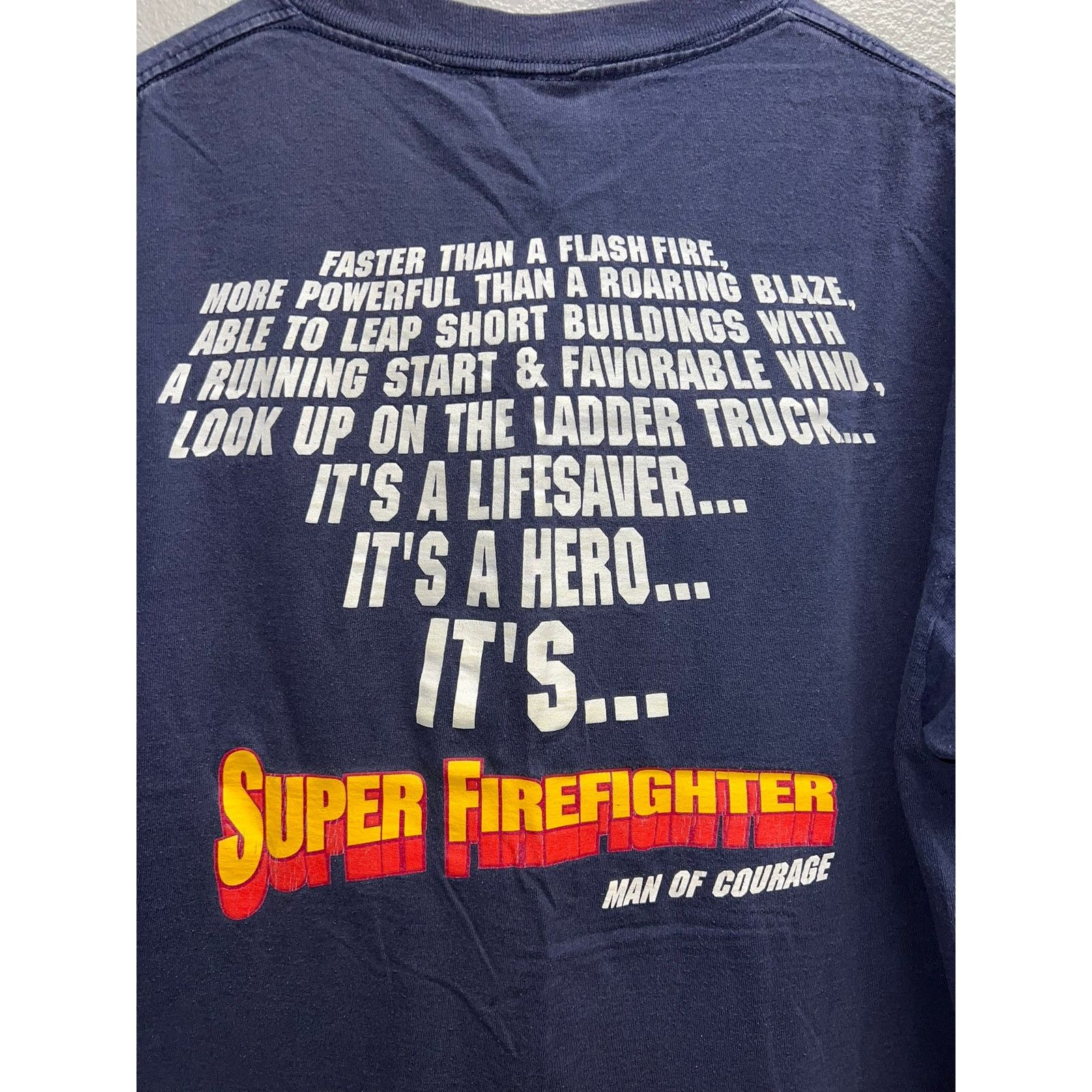 Delta Vintage Firefighter Shirt Super Fire Fighter Man Courage XL Size US XL / EU 56 / 4 - 6 Thumbnail