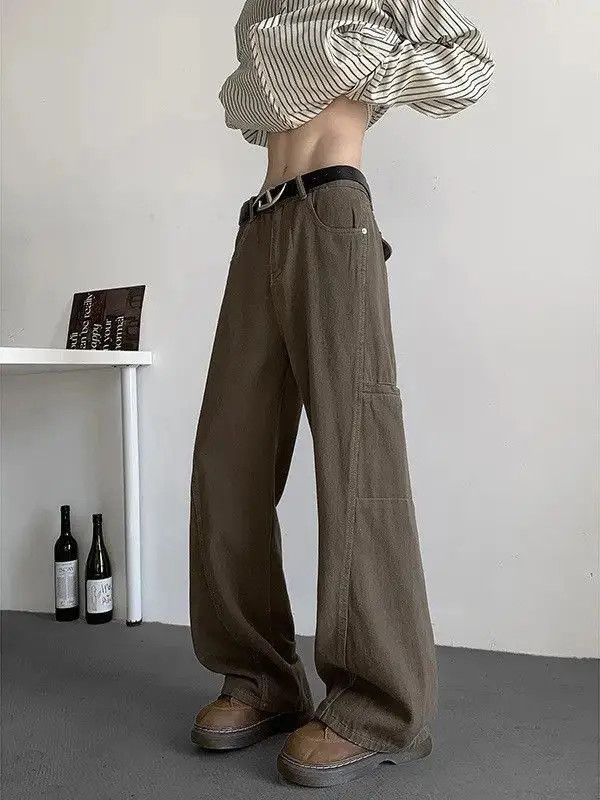 Japanese Brand Retro loose wide leg patchwork jeans Size US 32 / EU 48 - 2 Thumbnail