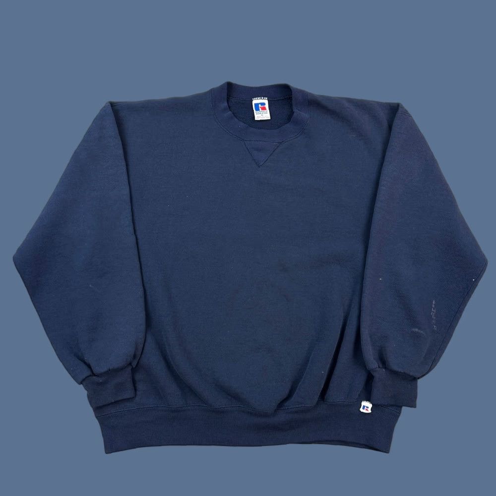 Russell Athletic VINTAGE Russell Athletic Sweatshirt Mens XL Navy Crewneck Pullover USA Made 90s Sweatshirt Mens XL Navy Crewneck Pullover USA Made 90s Size US XL / EU 56 / 4 - 1 Thumbnail