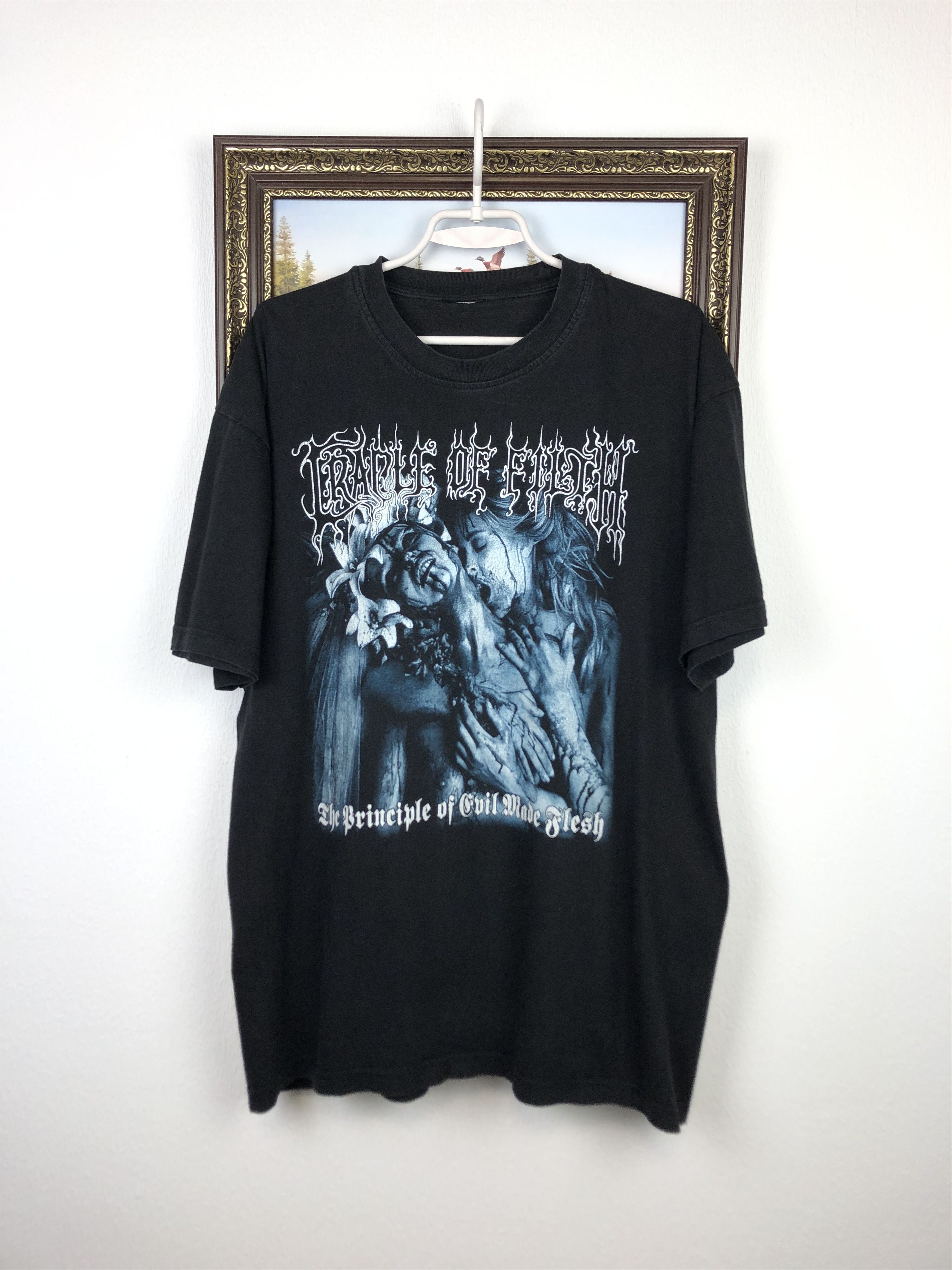 Band Tees × Vintage Vintage Cradle Of Filth Band Shirt Over Print Tee Black Rare Size US XL / EU 56 / 4 - 1 Thumbnail