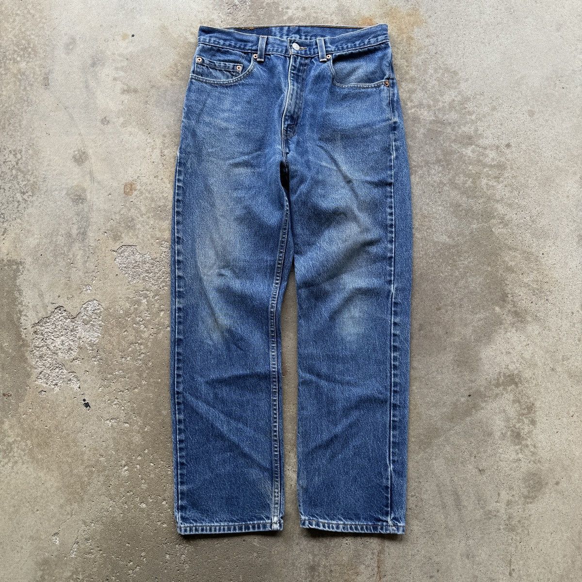 image of Levis x Vintage Levi’S 505 Usa Faded Straight Leg Denim Jeans in Blue, Men's (Size 30)