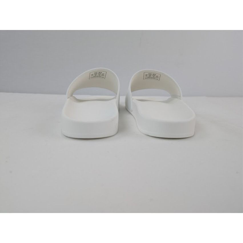 Balenciaga o1rshd1 Rubber Logo Pool Slide Sandals in White / Black 45 Size US 12 / EU 45 - 11 Thumbnail
