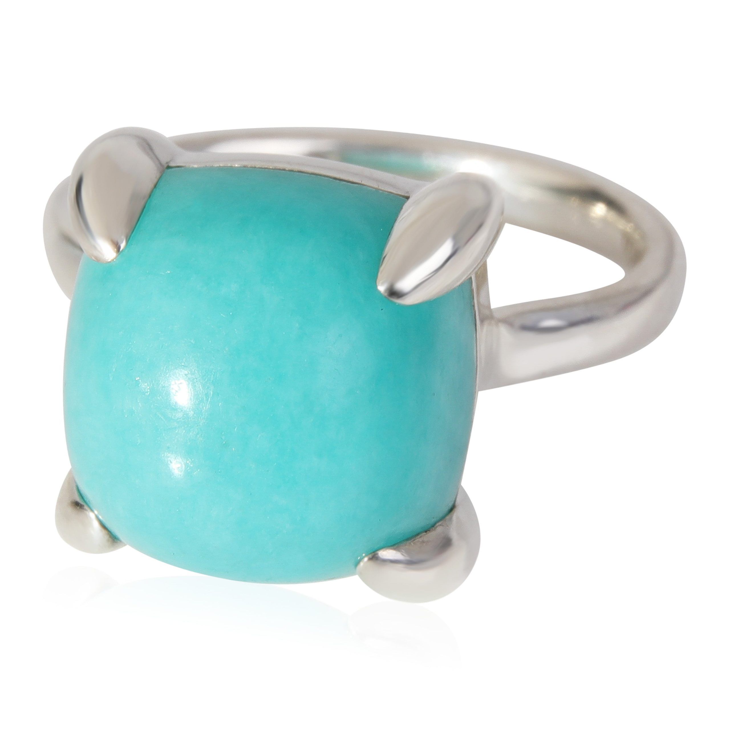 image of Tiffany Co Tiffany & Co. Paloma Picasso Sugar Stacks Ring With Amazonite in Silver, Women's