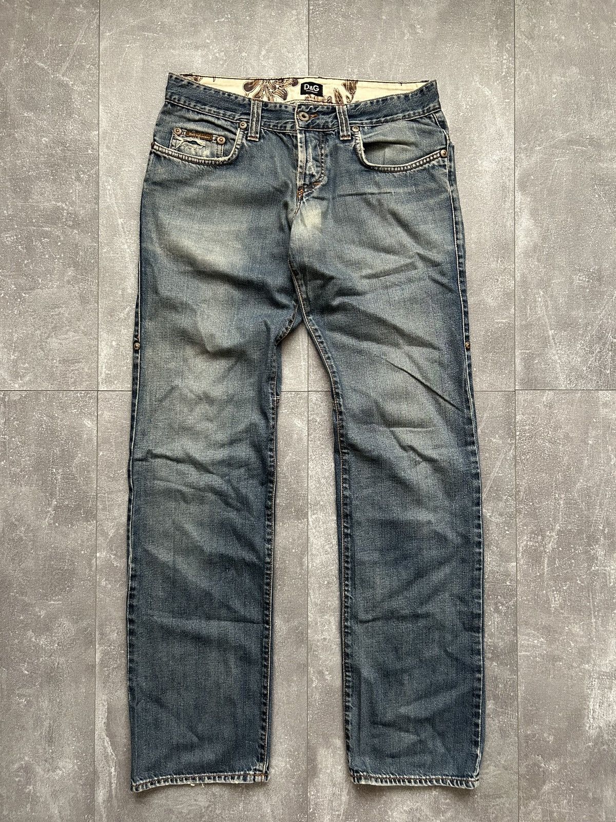 Dolce & Gabbana Vintage Faded Distressed Low Rise Dolce & Gabbana Pants Size US 30 / EU 46 - 1 Thumbnail