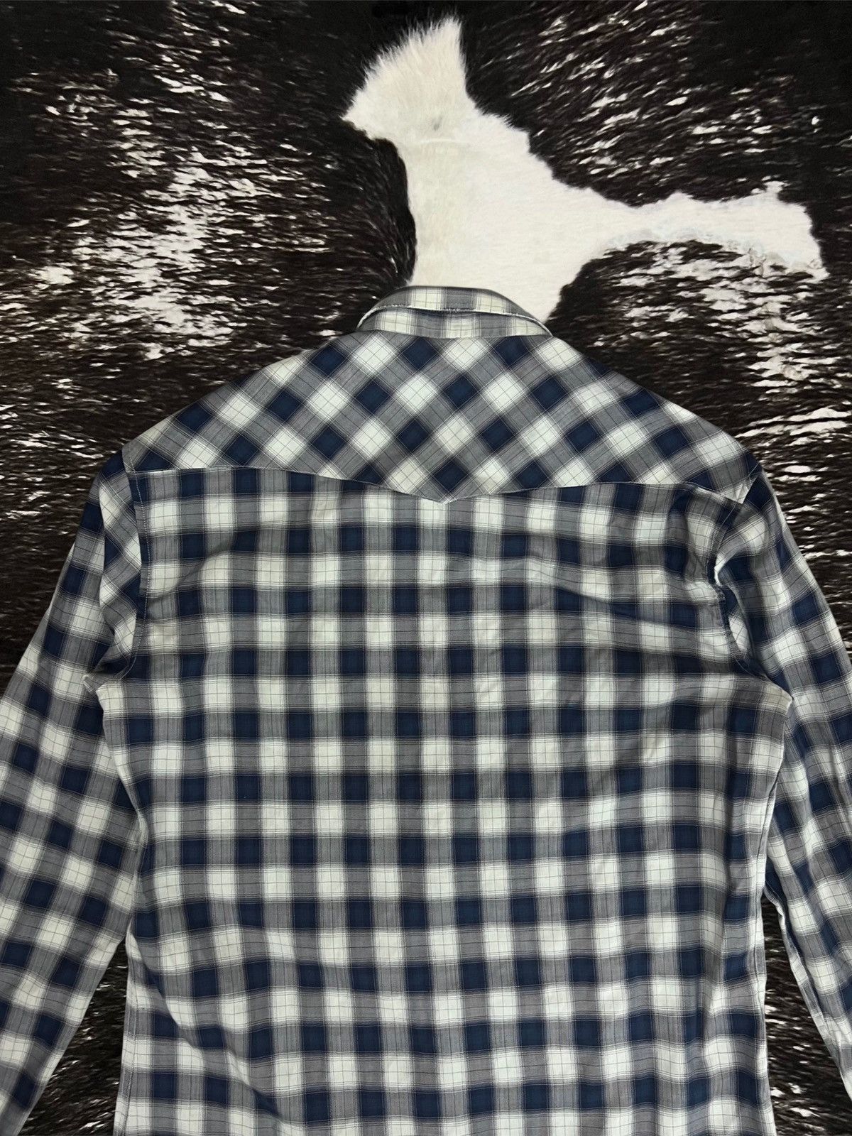 Balmain Balmain by Decarnin FW10 Plaid Western Flannel Shirt Size US M / EU 48-50 / 2 - 8 Thumbnail
