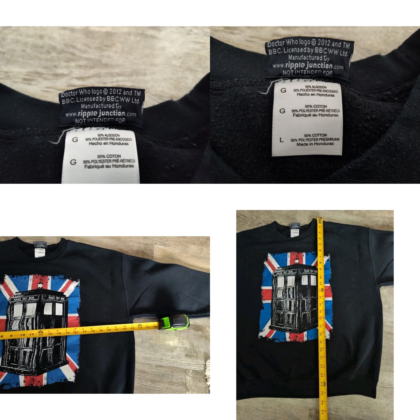 Ripple Junction Doctor Who Bbc Tardis Union Jack Fleece Sweatshirt Mens Size L Ripple Junction Size US L / EU 52-54 / 3 - 8 Thumbnail