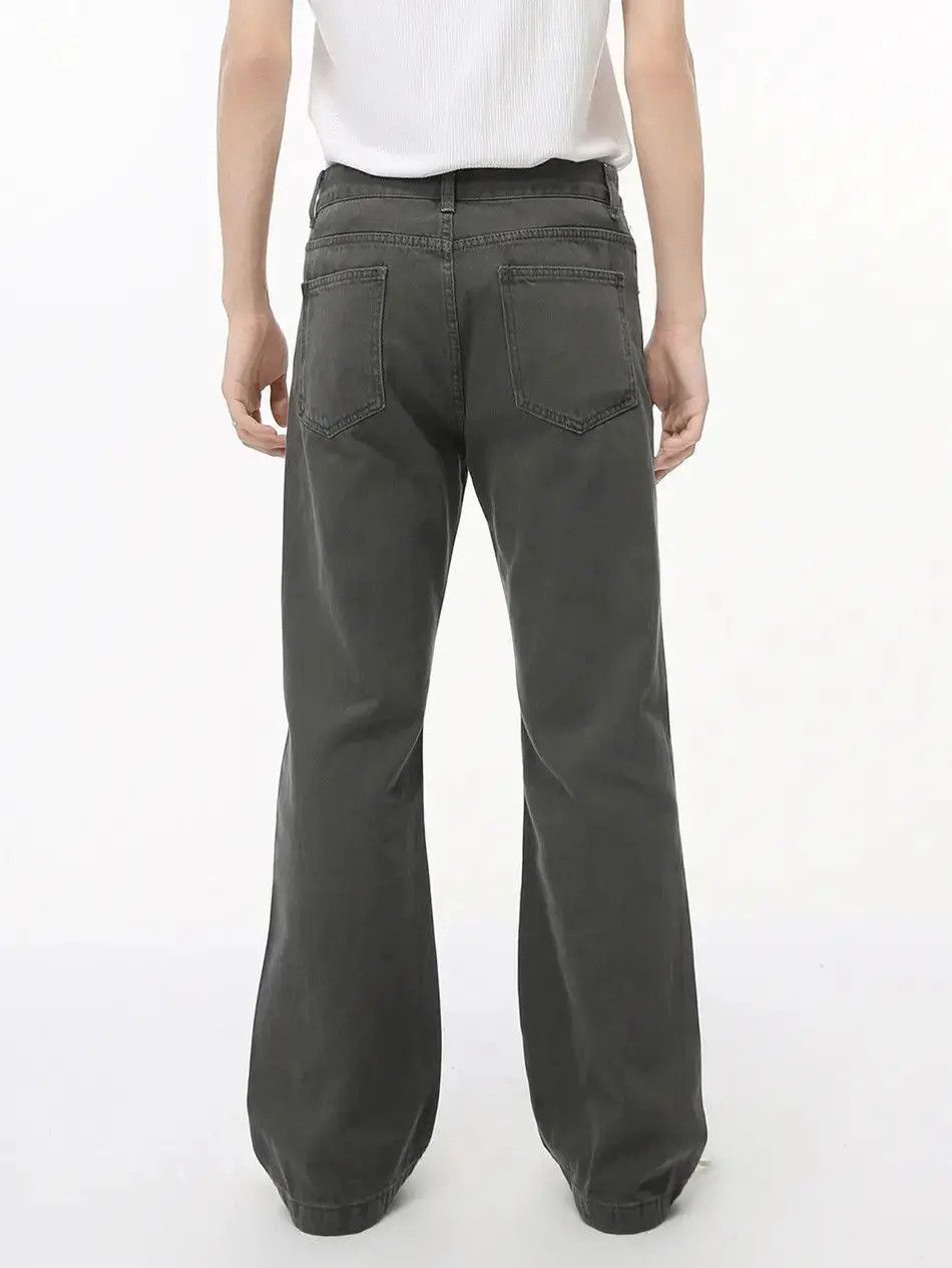 Japanese Brand Retro loose micro flared solid color jeans Size US 32 / EU 48 - 3 Thumbnail