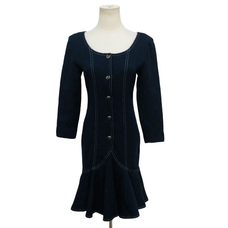 Dior Christian Dior Contrast Stitch Dress Size M Size M / US 6-8 / IT 42-44 - 1 Thumbnail