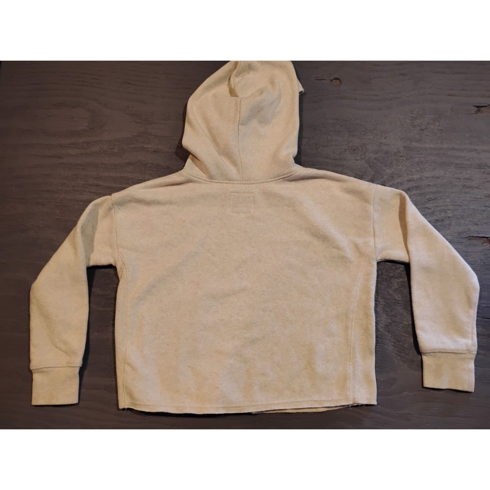 Oshkosh Oshkosh B'Gosh (12A) Women's Beige Crop Pullover Hoodie Size XL / US 12-14 / IT 48-50 - 5 Thumbnail