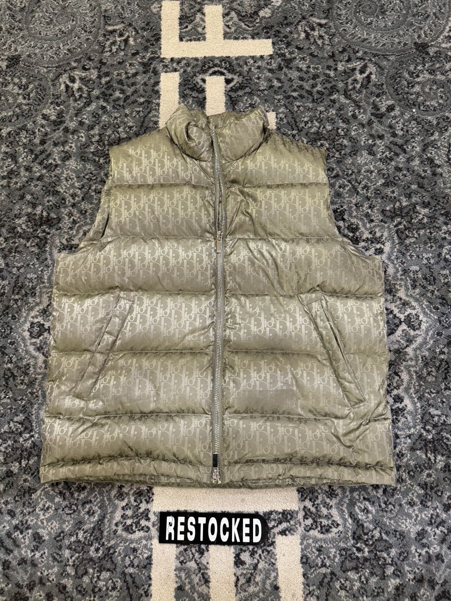 Dior Dior Oblique Puffer Vest Olive Size 56 Size US XL / EU 56 / 4 - 1 Thumbnail