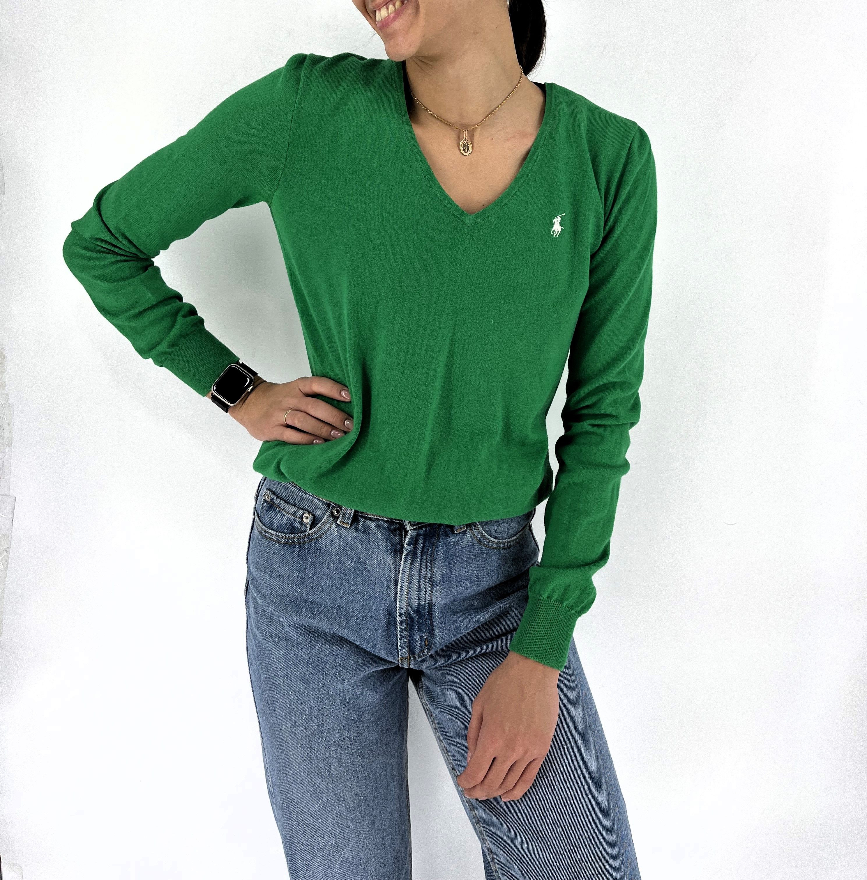 Polo Ralph Lauren × Ralph Lauren × Vintage Vintage Polo Ralph Lauren V-neck Knit Sweater Jumper Size M / US 6-8 / IT 42-44 - 4 Thumbnail