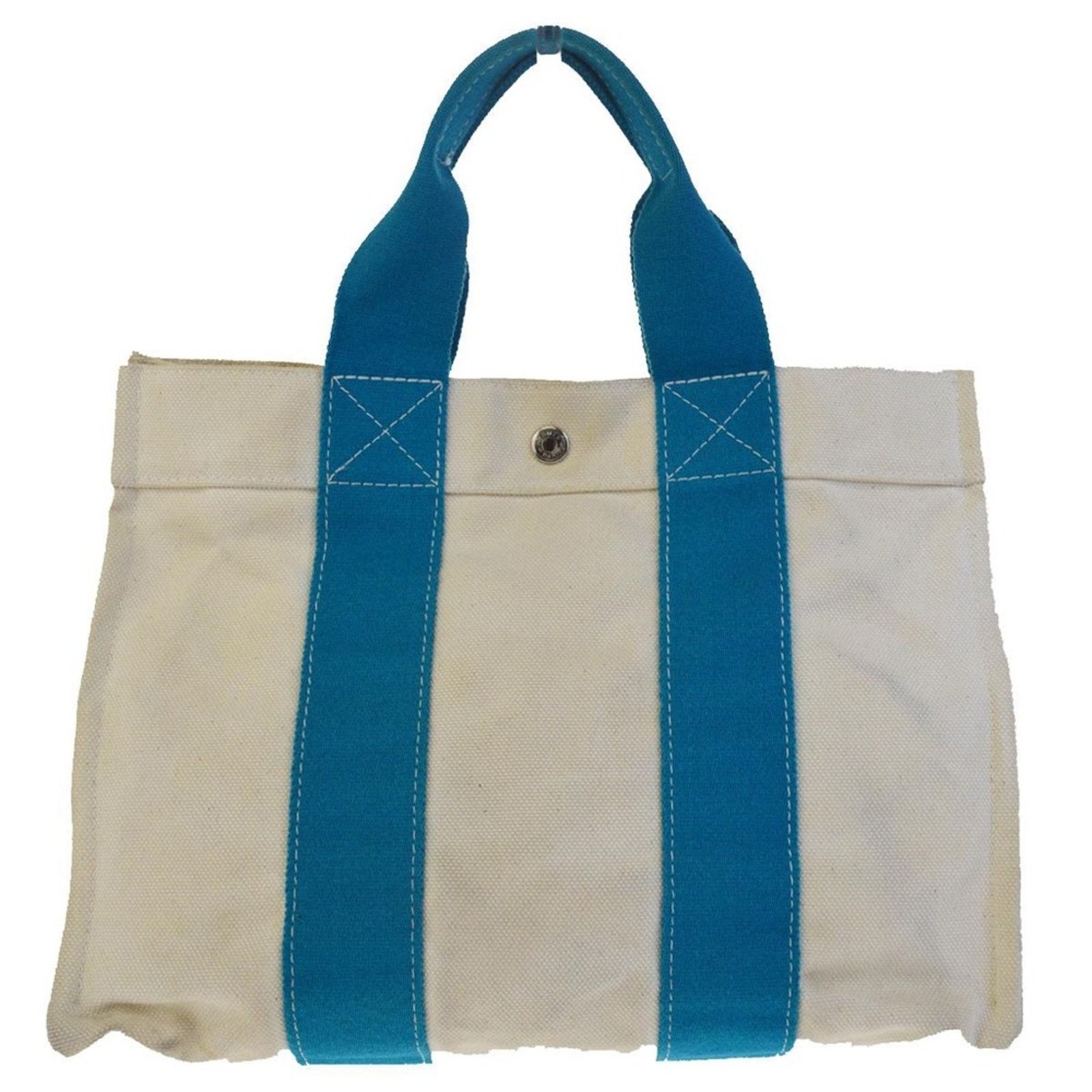 Hermes Hermes Bora Bora PM White Pantone Cotton Handheld Tote Size ONE SIZE - 1 Thumbnail
